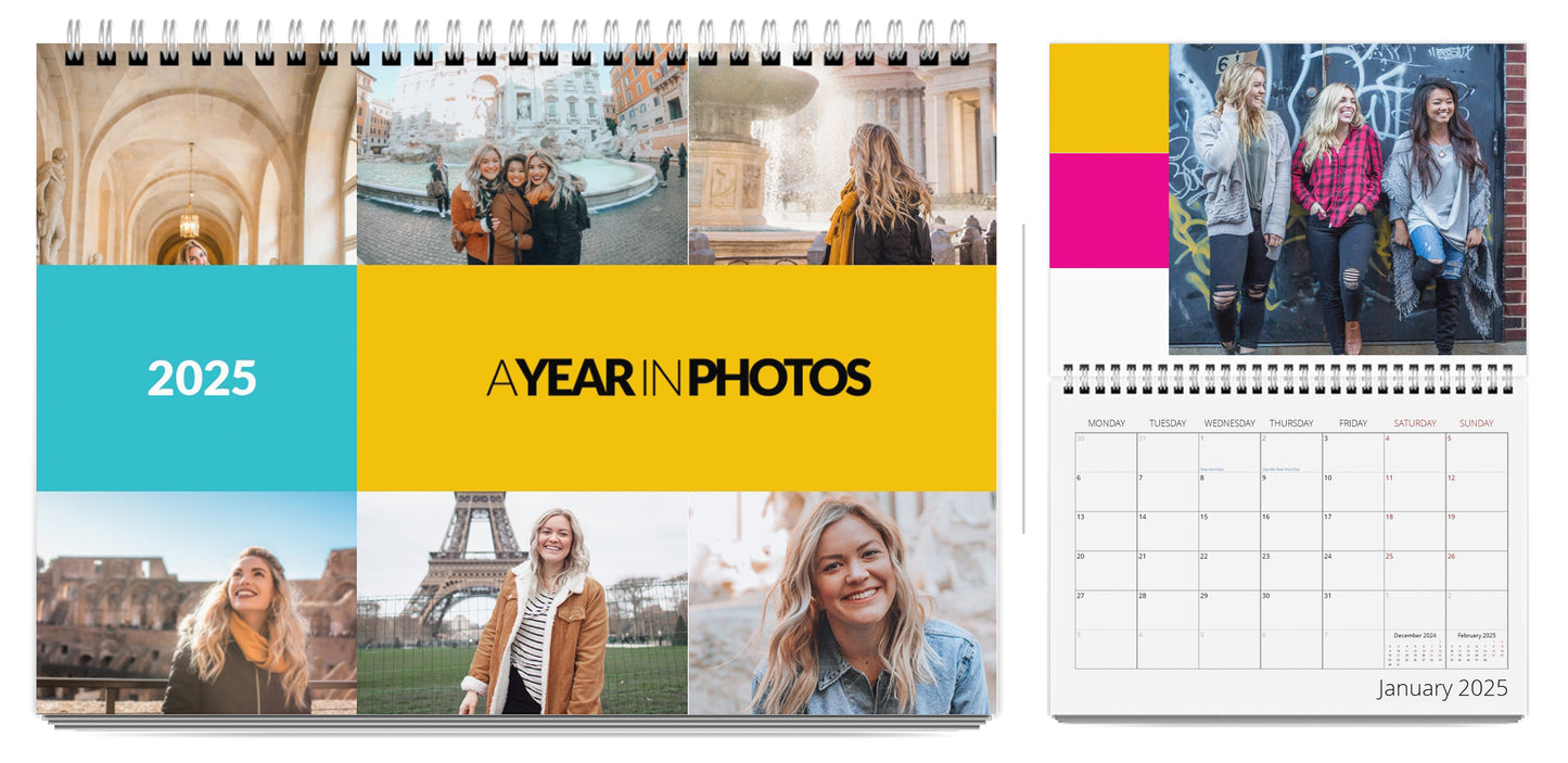 Wall Calendar A4 with A Year in Photos design