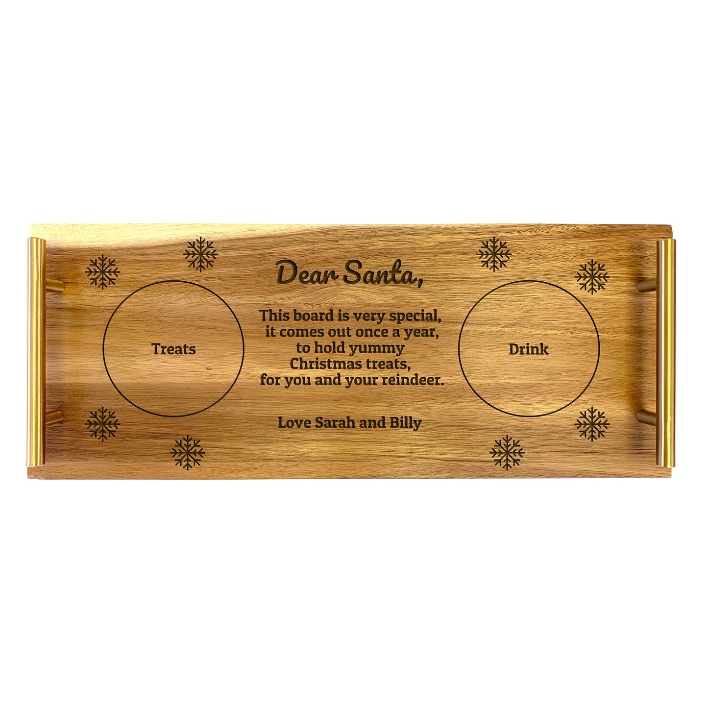 Engraved Serving Tray - Dear Santa