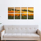 Wall Gallery of 8 Photo Tiles in 2x4 grid, one panorama photo stretched across all photo tiles