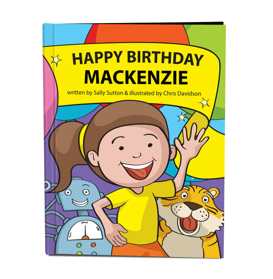 Storybook- Happy Birthday design. Choose from a variety of delightful stories, all crafted to include your child's name and make them the star!