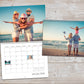 Wall-Calendar personalised with photo on calendar grid