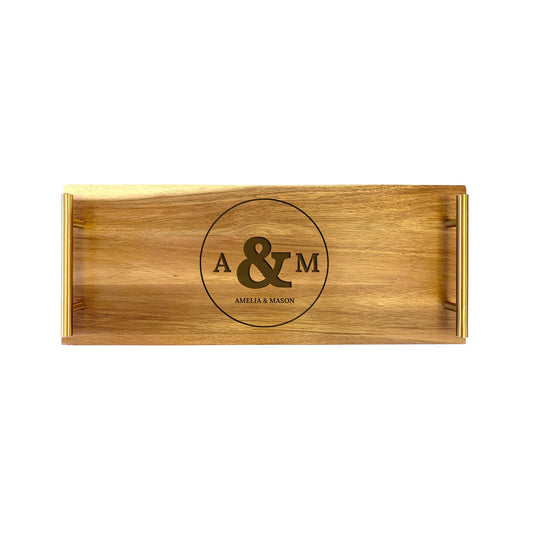 Serving Tray - Small - Circle Initials