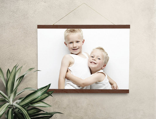 Hanging Canvas print rectangle personalised with Kids photo