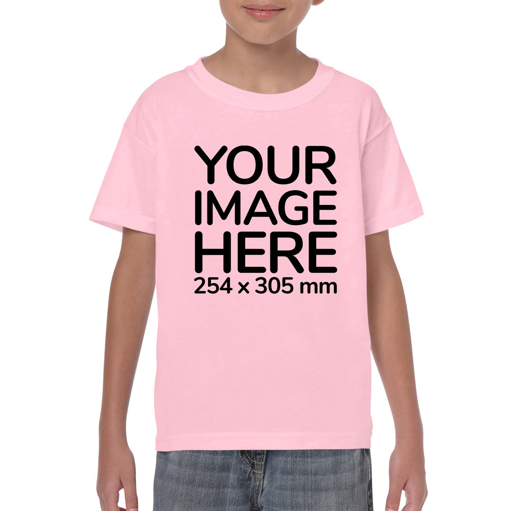 Pink Kid's T-Shirt - customisable with photo on front