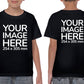 Black Kid's T-Shirt - customisable with photo on front and back
