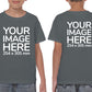 Gray Kid's T-Shirt - customisable with photo on front and back