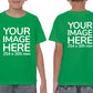 Green Kid's T-Shirt - customisable with photo on front and back