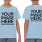 Light Blue Kid's T-Shirt - customisable with photo on front and back