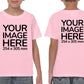 Pink Kid's T-Shirt - customisable with photo on front and back