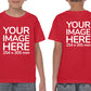 Red Kid's T-Shirt - customisable with image on front and back