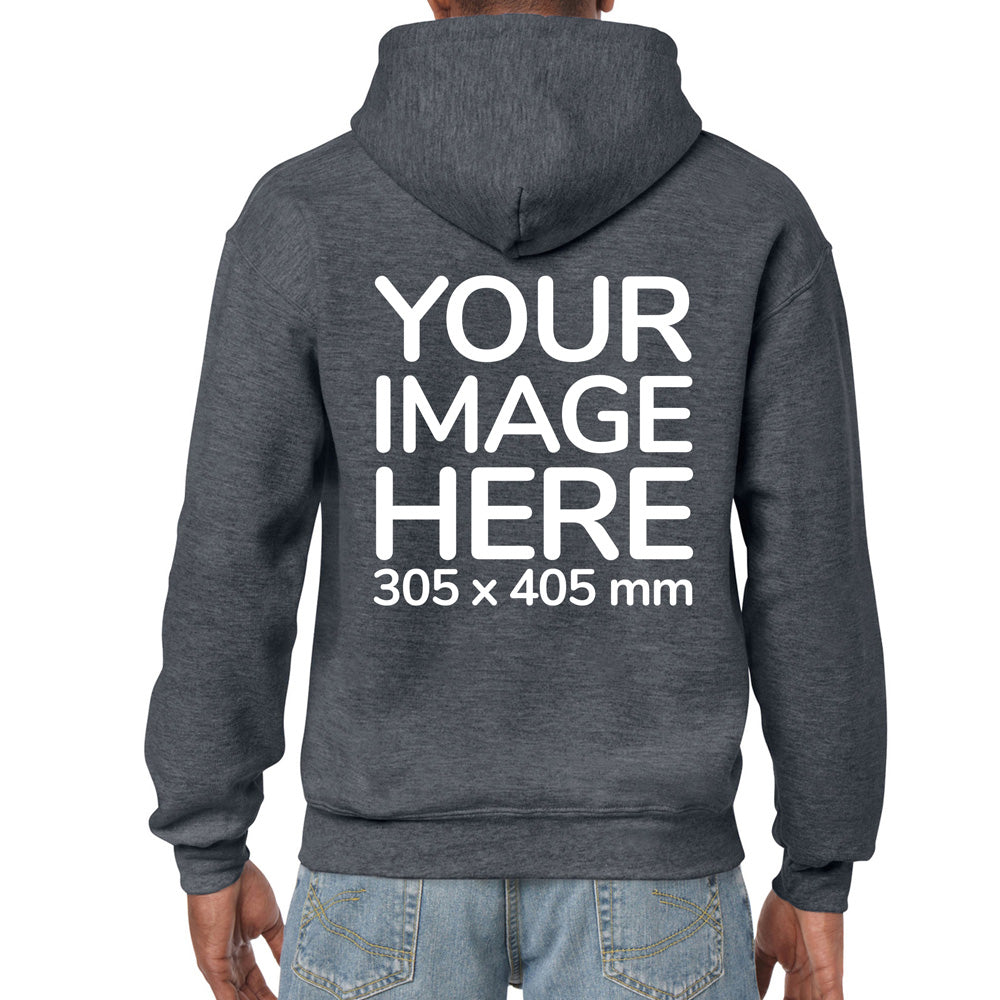 Gray Hoodie customised with image on the back