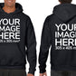 Dark Gray Hoodie customised with image on the front and back