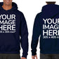 Navy Blue Hoodie personalised with image on the front and back