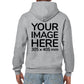 Light Gray Hoodie customised with image on the back