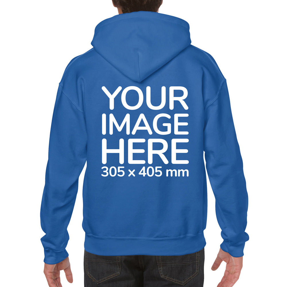 Light Blue Hoodie customised with image on the back