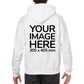 White Hoodie personalised with image on the back
