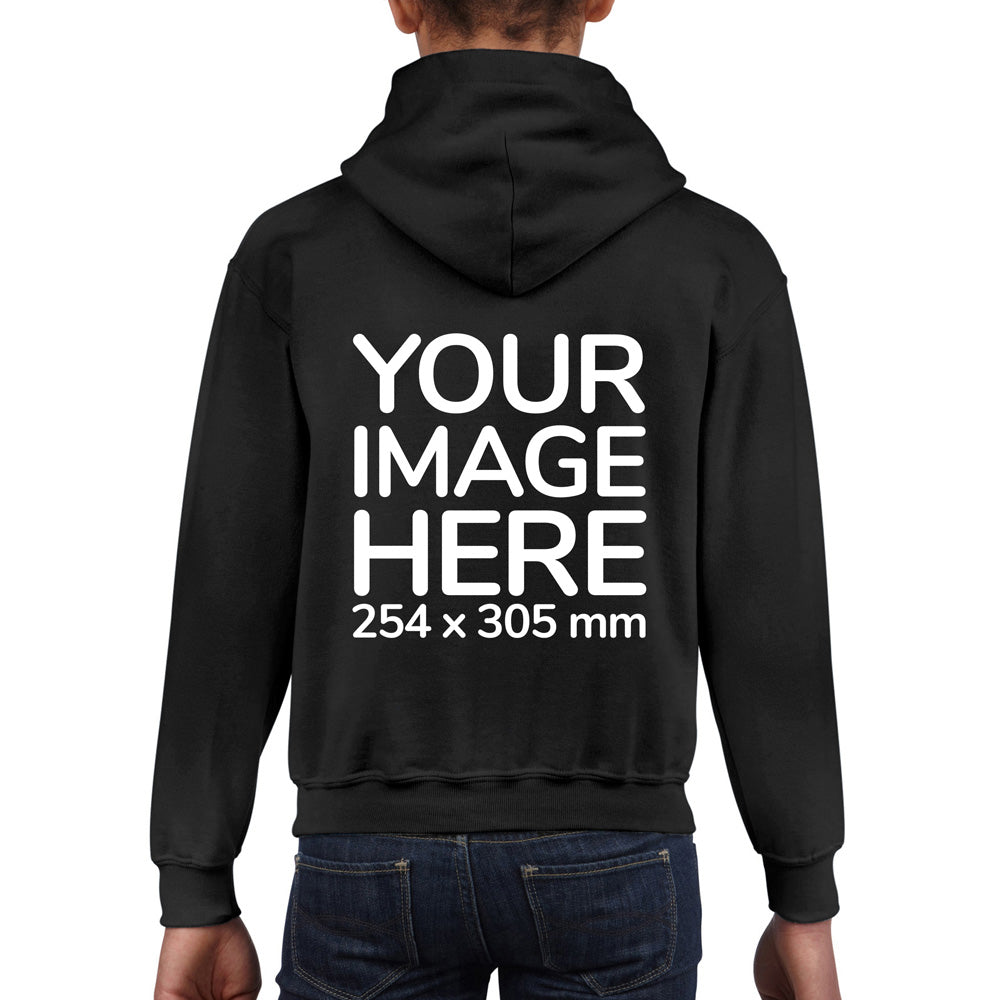 Black Children Hoodies - with image area on back