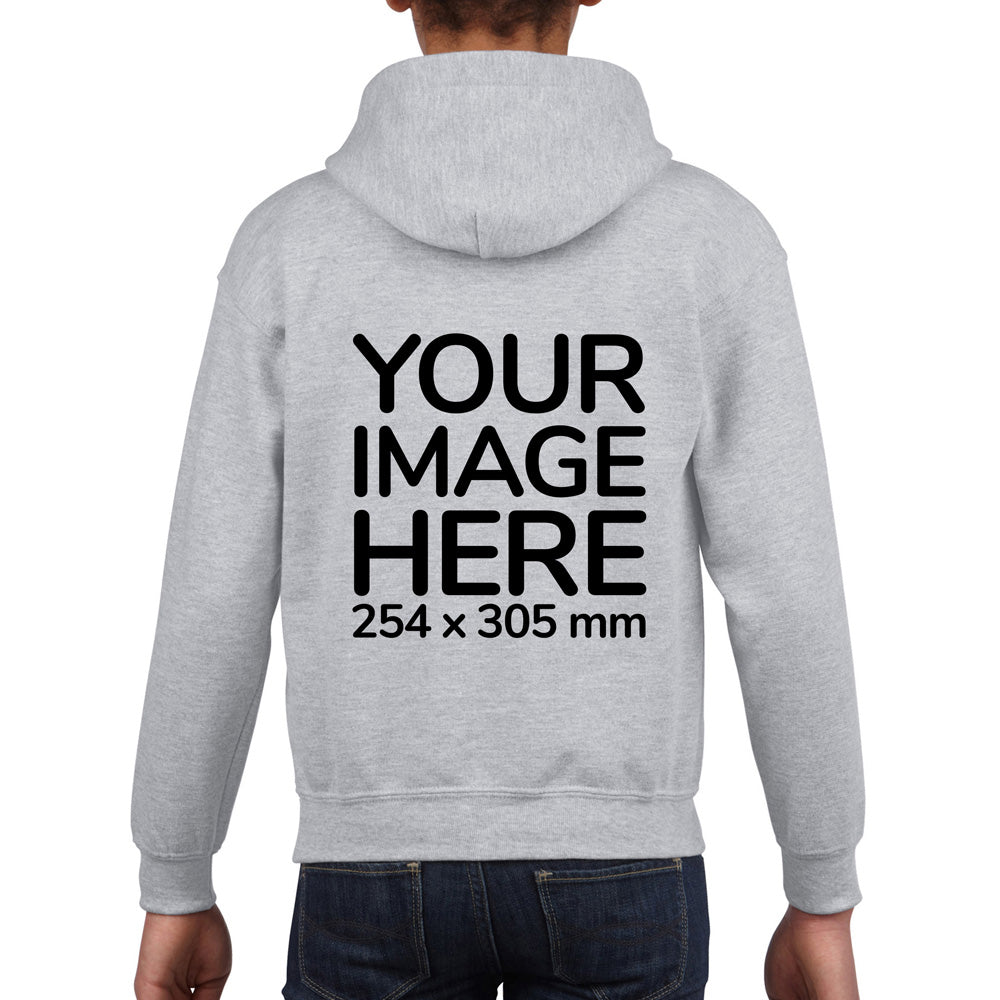 Gray Children Hoodies - with image area on back