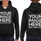 Black Kids Hoodies - with image area on front and back