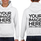 White Kids Hoodies - with image area on front and back