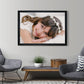 Framed Canvas Prints personalised with kids photo - hanging on wall