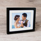 Framed Photo of couple with thick black frame and white mat board