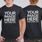 Black Men's T-Shirt - customised with image on front and back