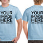 Light Blue Men's T-Shirt - customised with image on front and back