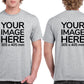 Light Gray Men's T-Shirt - customised with image on front and back