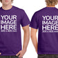 Purple Men's T-Shirt - customised with image on front and back