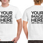 White Men's T-Shirt - customised with image on front and back