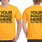 Yellow Men's T-Shirt - customised with image on front and back