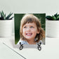 Table-top Canvas print with kids photo on metal easel
