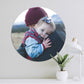 Round Metal Print personalised with kids and mom photo